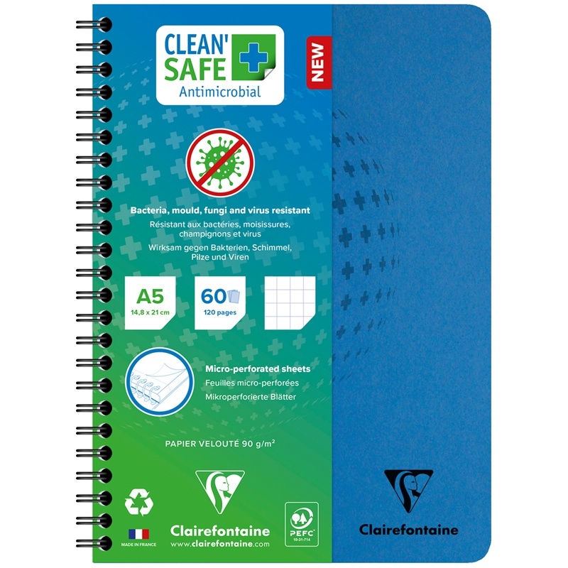 Тетрадь общая в клетку Clairefontaine Clean'Safe 82562C, 60 л., 1 шт.