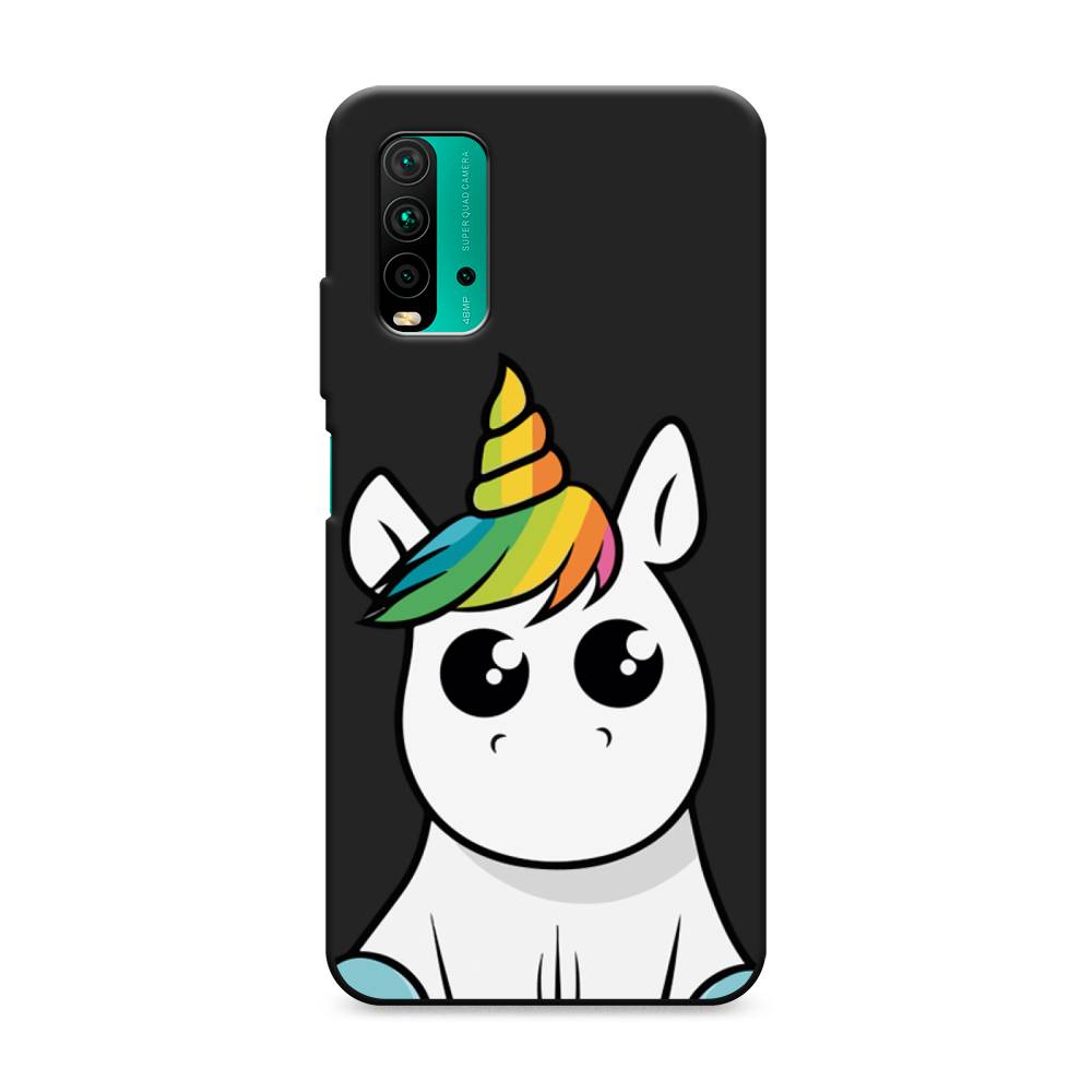 

Матовый силиконовый чехол "Глазастый единорог" на Xiaomi Redmi 9T, Глазастый единорог