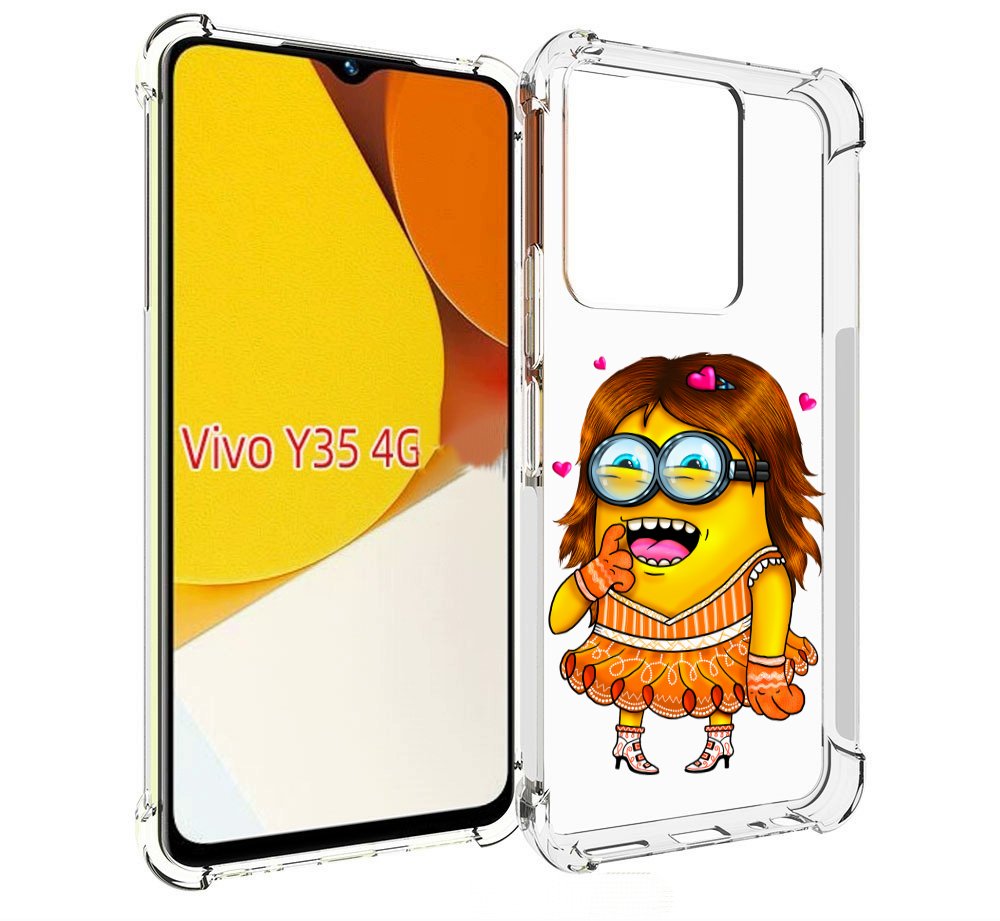 

Чехол MyPads Миньон девочка для Vivo Y35 4G 2022 / Vivo Y22, Прозрачный, Tocco