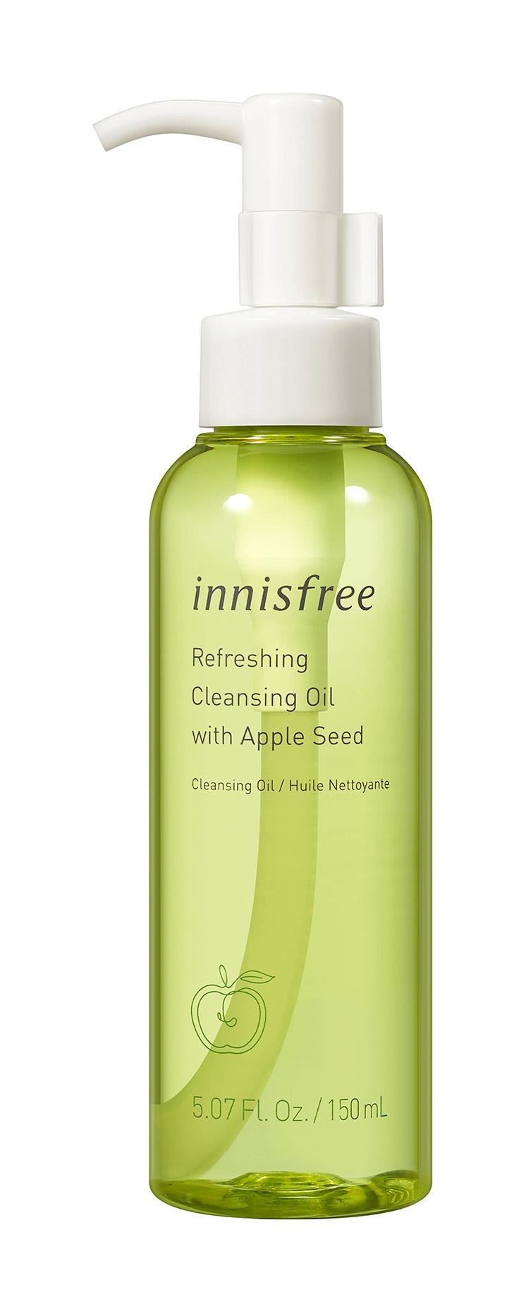 фото Очищающее масло innisfree refreshing cleansing oil with apple seed освежающее, 150 мл