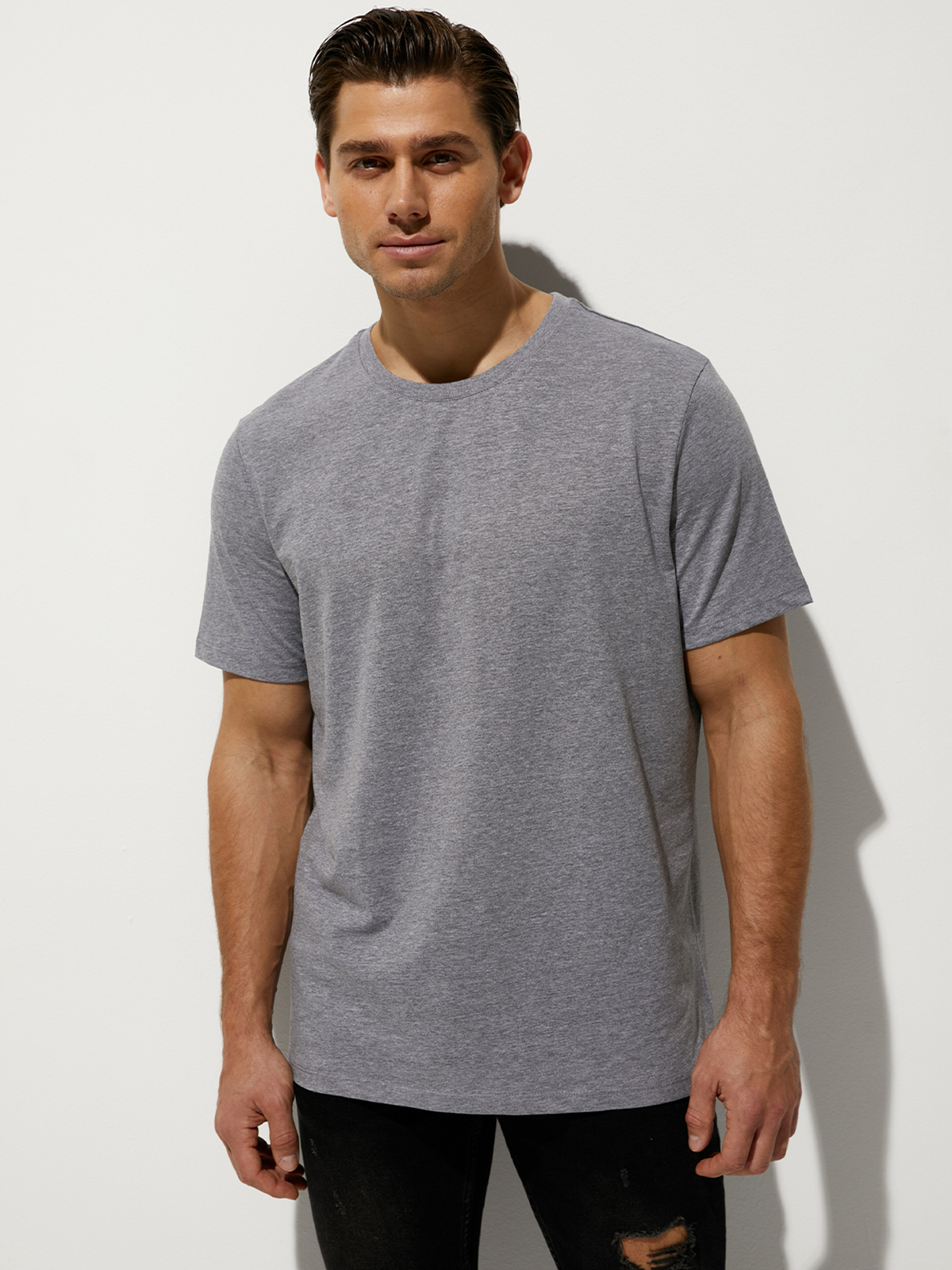 

Футболка мужская Omsa for men OmT_U 1202 MELANGE серая 2XL, Серый, OmT_U 1202 MELANGE