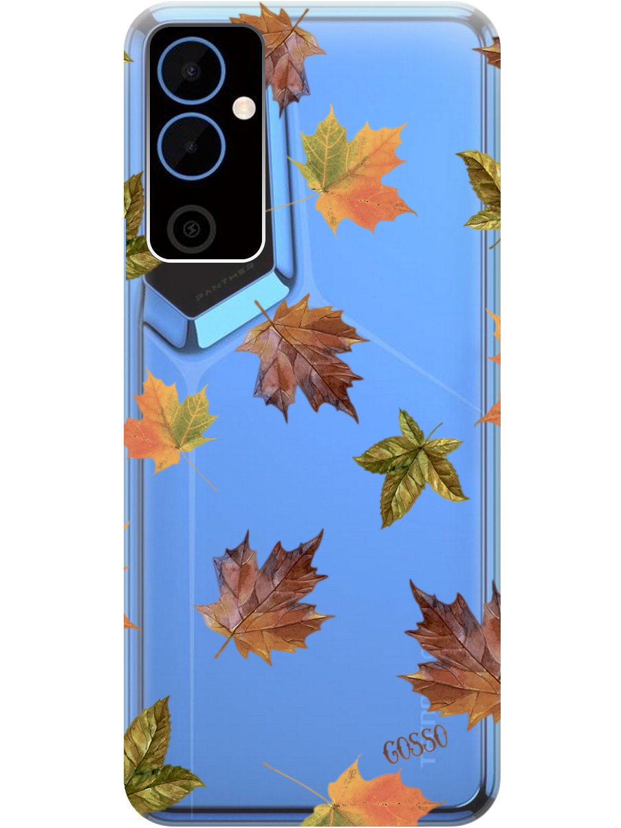 

Силиконовый чехол на Tecno Pova Neo 2 "Maple", Прозрачный;оранжевый, 20001476