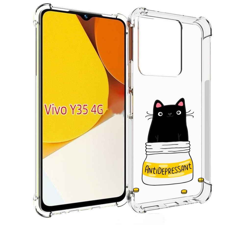 

Чехол MyPads Антидеприсан для Vivo Y35 4G 2022 / Vivo Y22, Прозрачный, Tocco