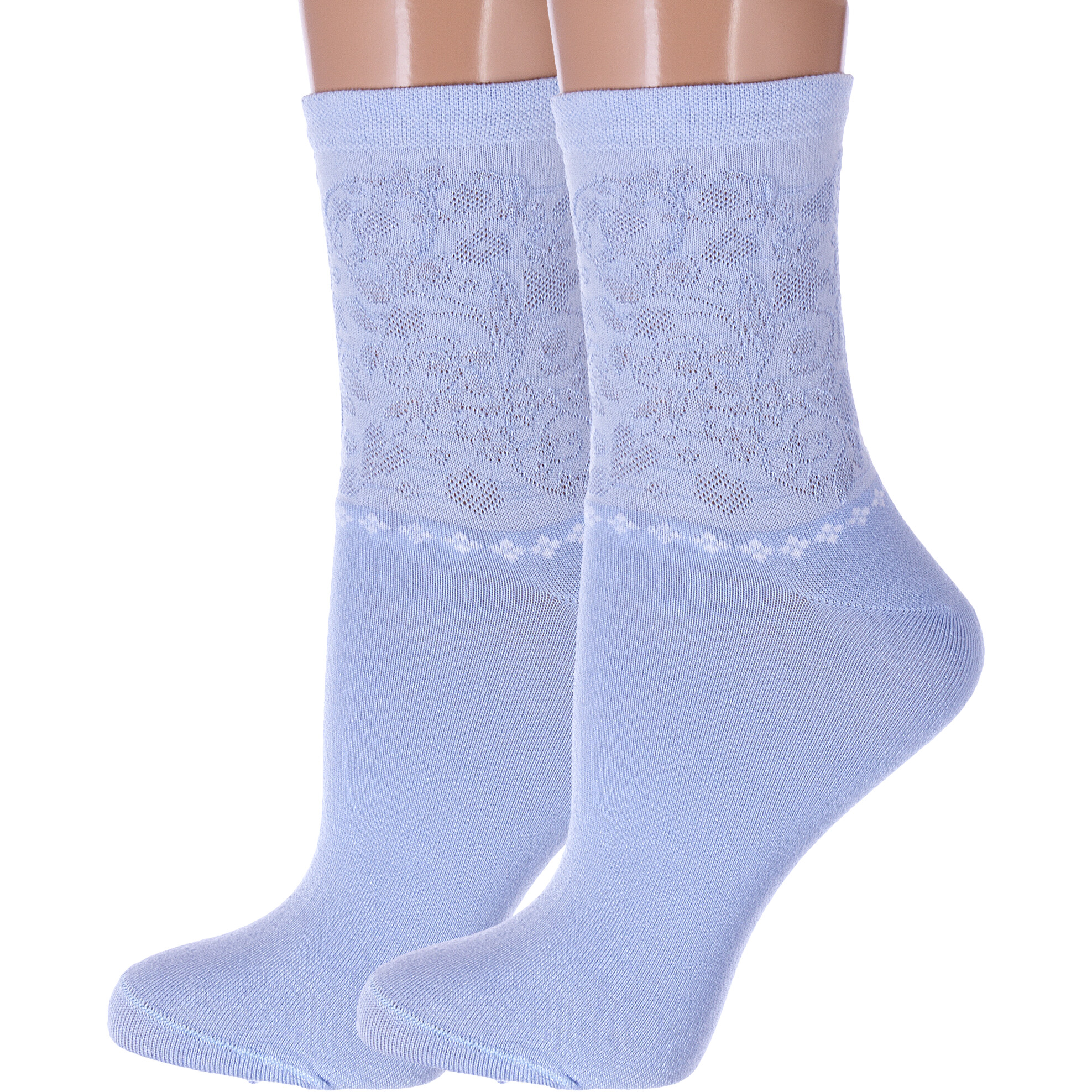 Комплект носков женских Красная Ветка 2-С-1475 голубых 23-25, 2 шт.