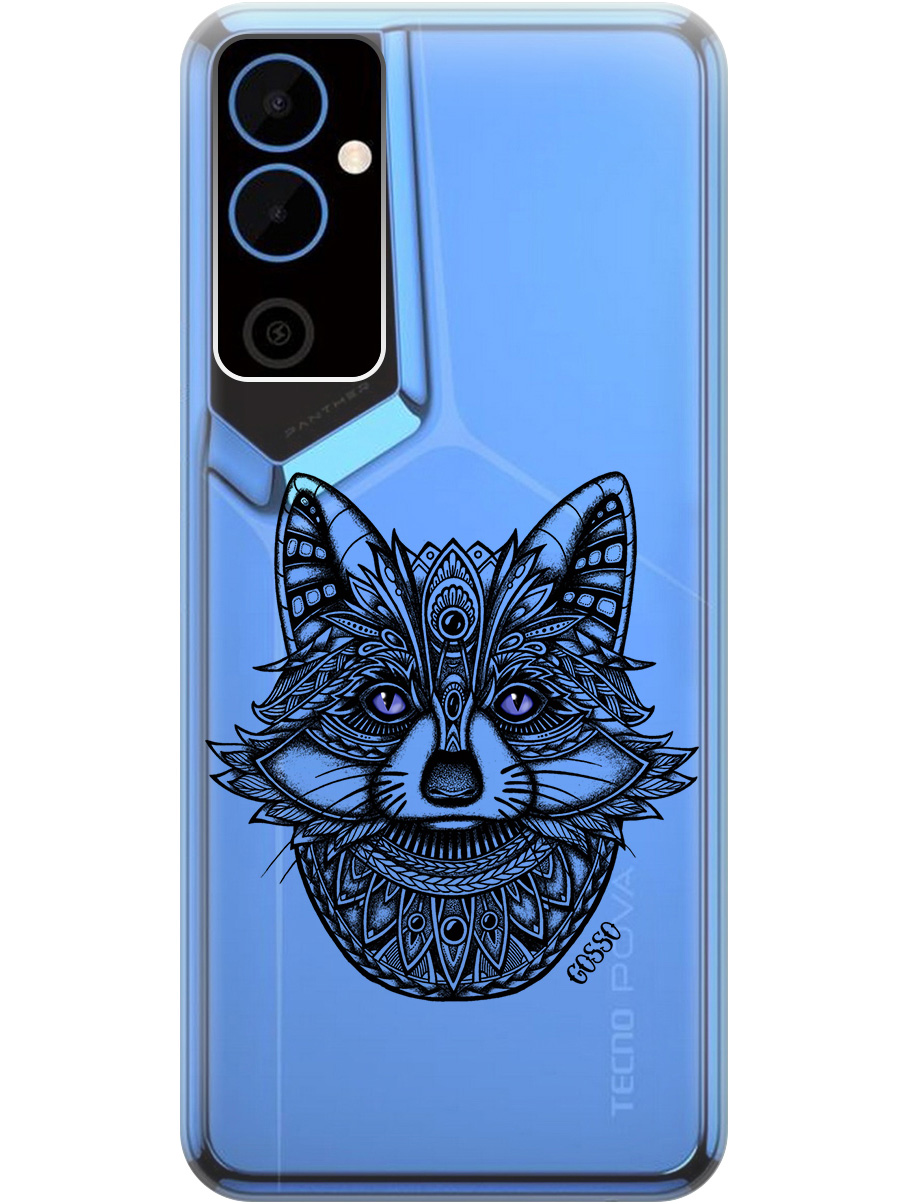 

Силиконовый чехол на Tecno Pova Neo 2 "Grand Raccoon", Прозрачный;синий;черный, 20001476