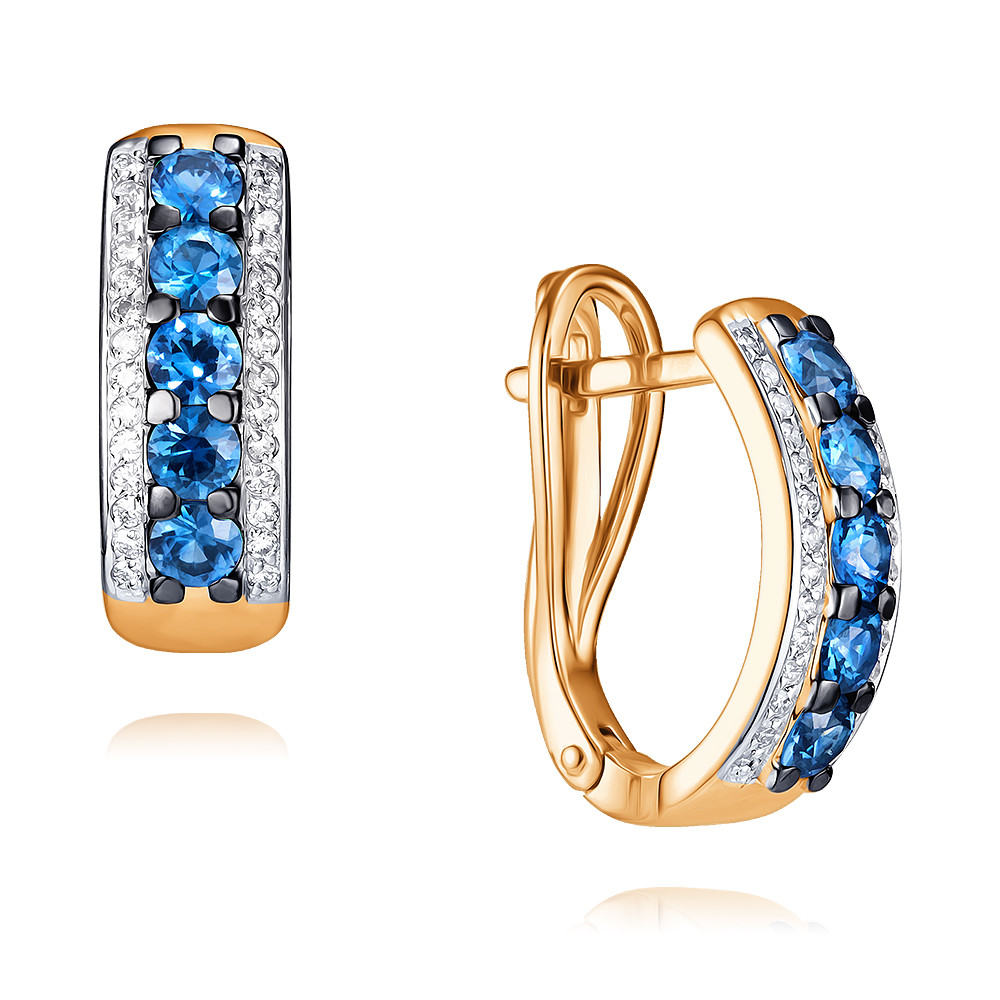 

Серьги из красного золота с бриллиантом/сапфиром ADAMAS 24038977/01-А50ДЧ-432, 24038977/01-А50ДЧ-432