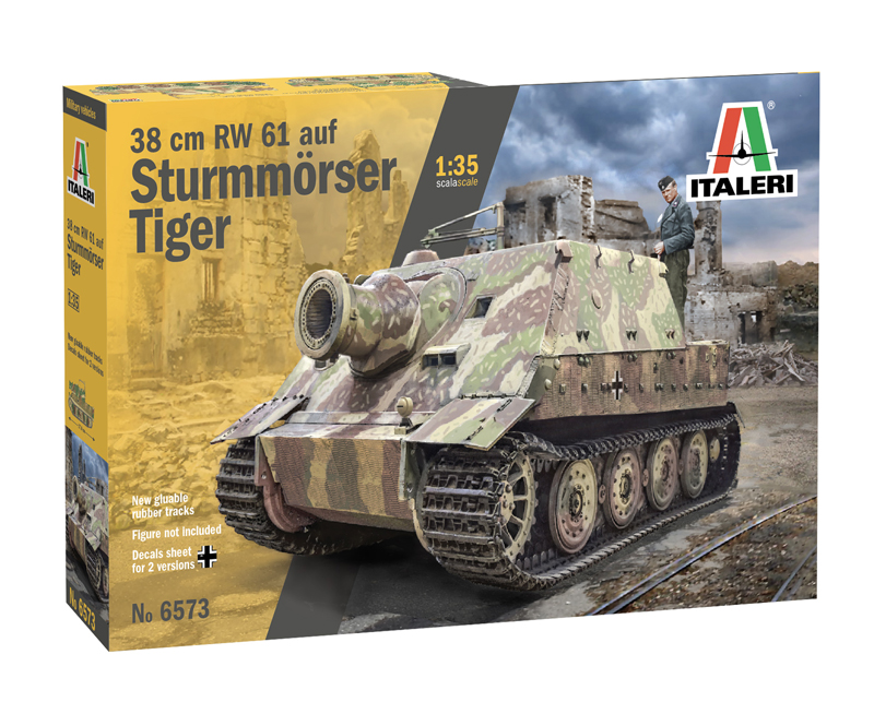 фото Сборная модель italeri 1/35 танк 38cm rw 61 auf sturmmorser tiger 6573