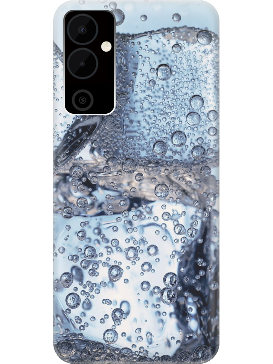 

Силиконовый чехол на Tecno Pova Neo 2 "Лед и пузырьки", Белый;голубой, 20001476