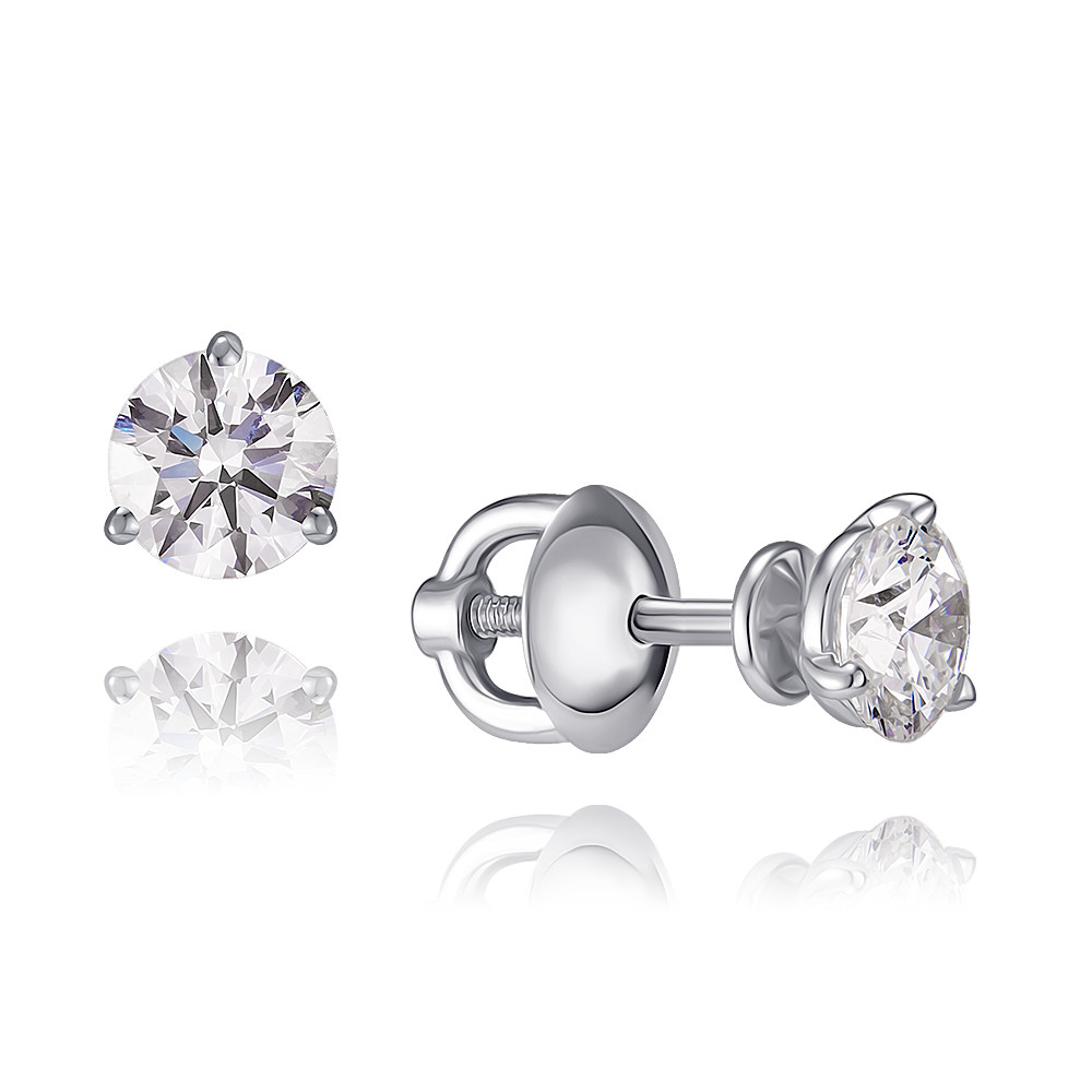 

Серьги из белого золота с бриллиантом выращенным ADAMAS 21038949/01-А511Д-41, 21038949/01-А511Д-41