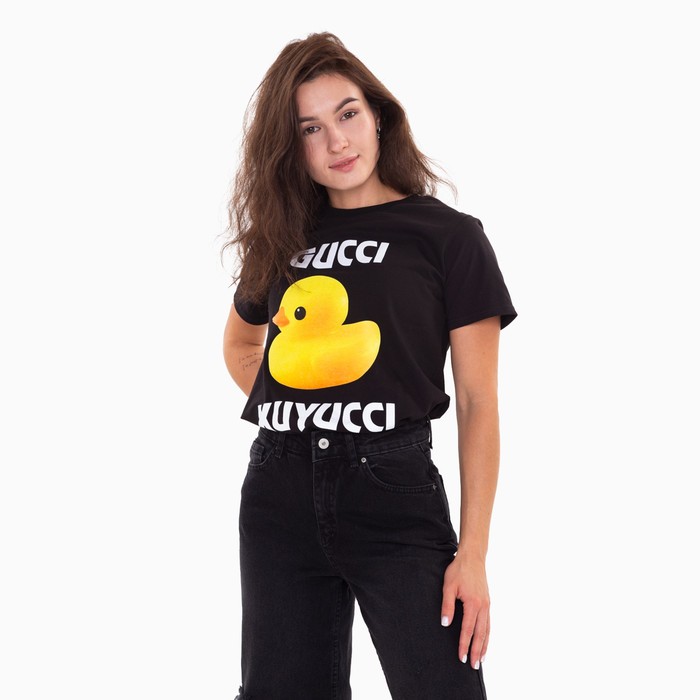 

Футболка женская Tusi GUCCI XUYUCCI черная 54 RU, Черный, GUCCI XUYUCCI