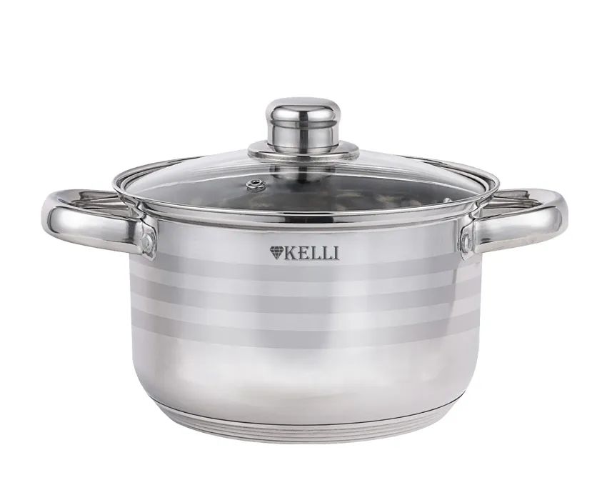 

Кастрюля Kelli KL-4293-16, объём 2 л, Серебристый