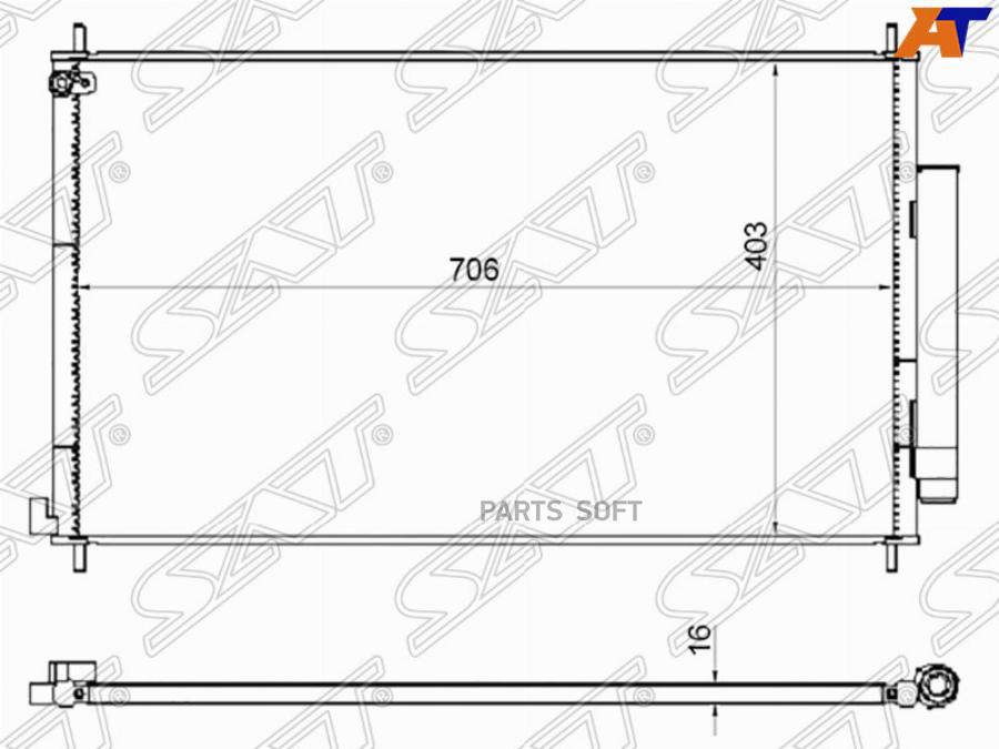 

SAT Радиатор кондиционера HONDA CR-V 2.4 12-, STHD683940
