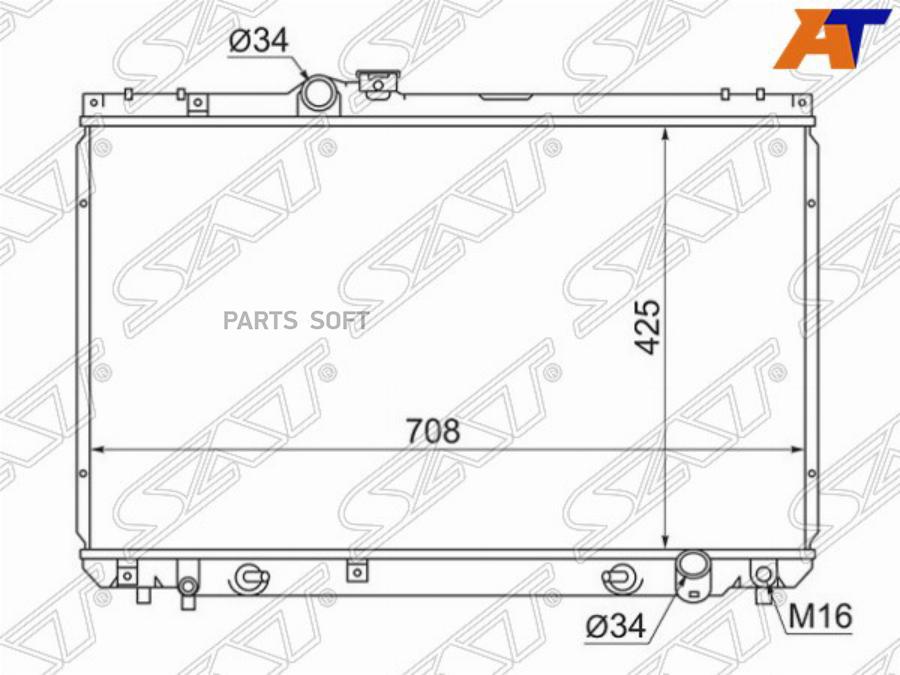 SAT Радиатор TOYOTA CROWN #ZS15# 95-01/CROWN JZS170 1G/1JZ 99-07/ PROGRES 1/2JZ-GE 98-01