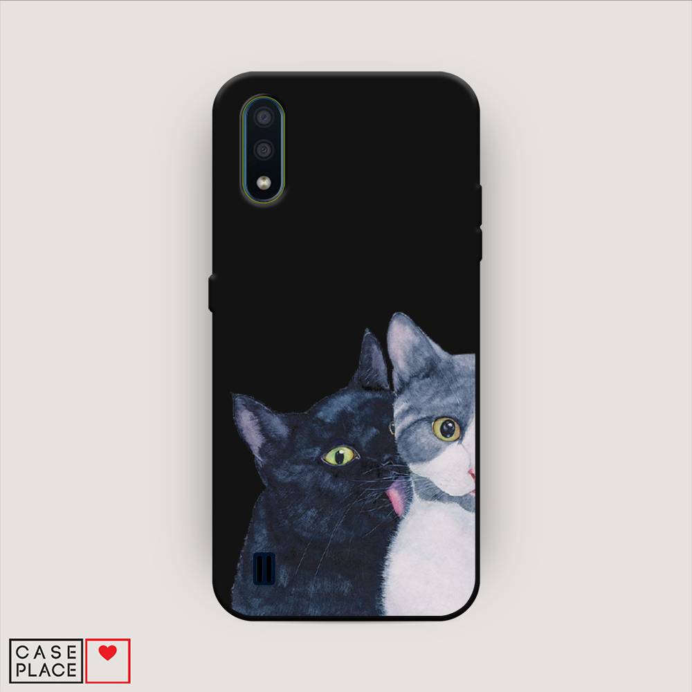 

Чехол Awog на Samsung Galaxy M01 / Самсунг M01 "Кошачья любовь", Синий, 2101152-1