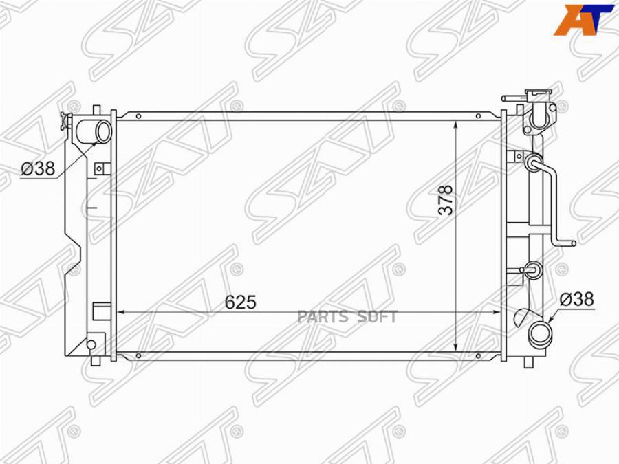 

SAT Радиатор TOYOTA COROLLA 00-06 DIESEL, TY0001CE120