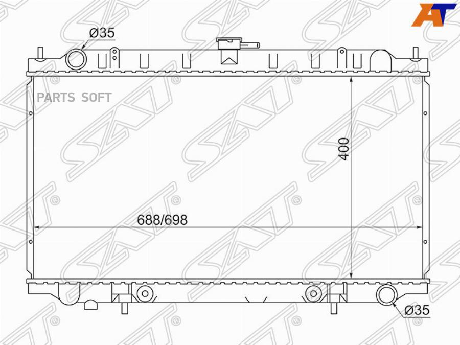 SAT Радиатор NISSAN CEFIRO/MAXIMA/INFINITY I30 2.0/2.5/3.0 94-98