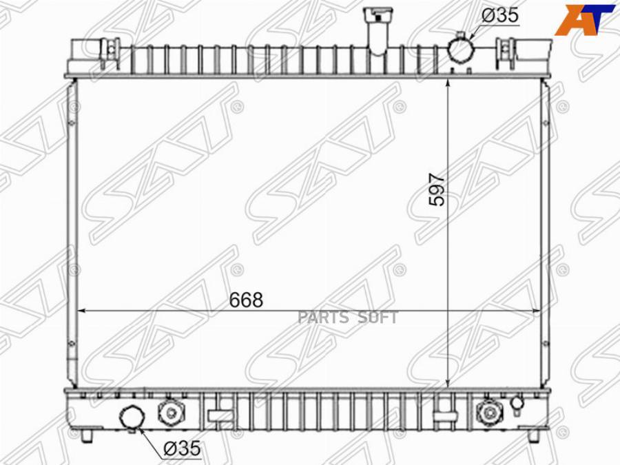 SAT Радиатор NISSAN ARMADA/TITAN/QX56 04-