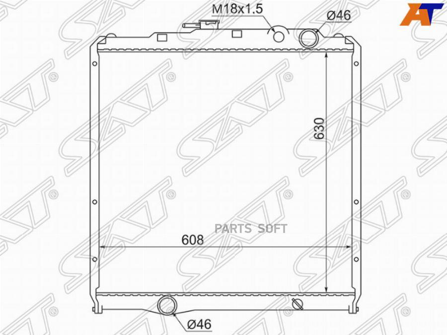 

SAT Радиатор MITSUBISHI FUSO FIGHTER/CANTER 4D34/6D16/6D17/6M60, MC0011