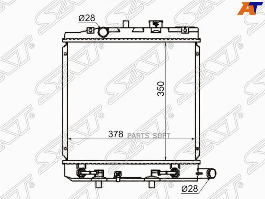

SAT Радиатор MAZDA DEMIO/323/FORD FESTIVA 96-00 1 верх. крепление, MZ0004