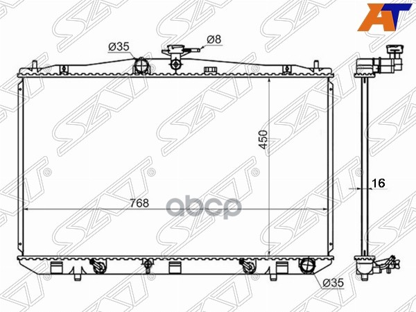 

SAT Радиатор LEXUS RX350 09-, ST100048