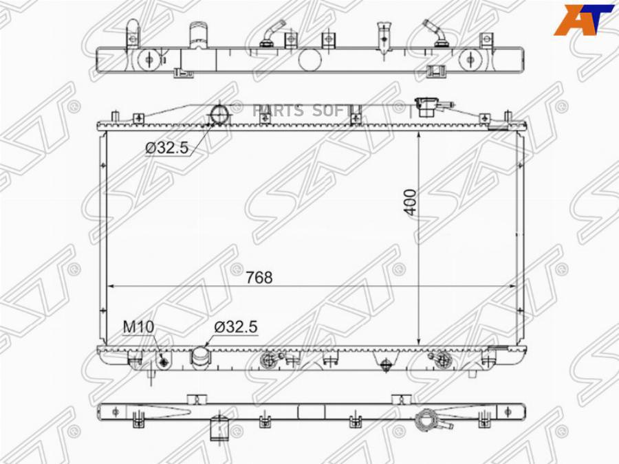 SAT Радиатор HONDA ACCORD 2.0/2.4 08-