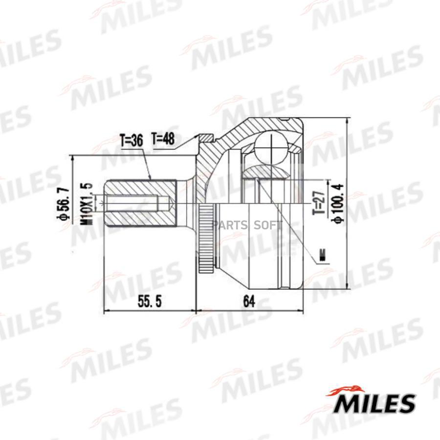 

Шрус Miles Ga20605 Volvo Xc90 Miles арт. GA20605