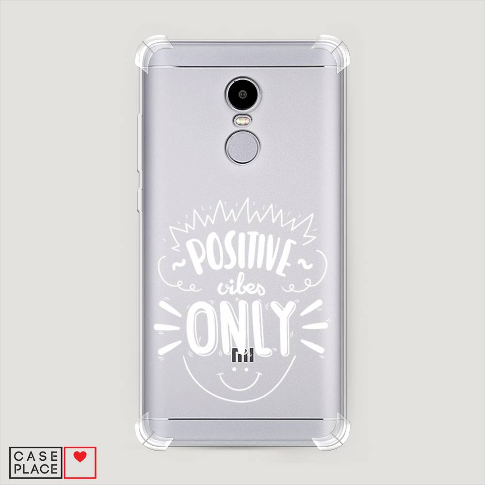 фото Противоударный силиконовый чехол "positive vibes only графика" на xiaomi redmi note 4x awog