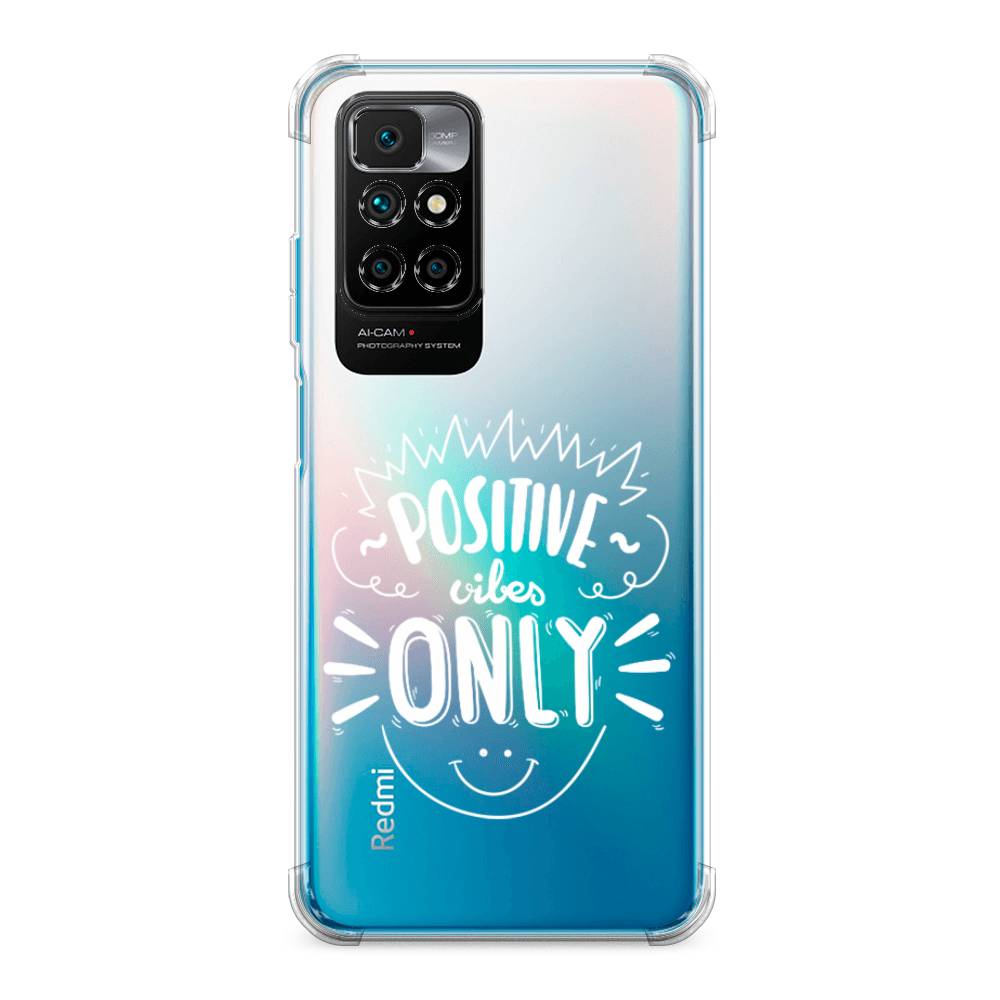 фото Противоударный чехол "positive vibes only графика" на xiaomi redmi note 11 4g china awog