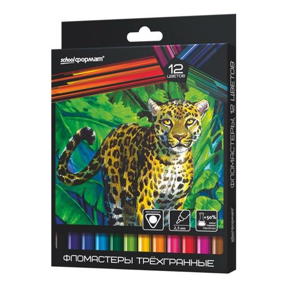 

Набор фломастеров SchoolФормат 12 шт