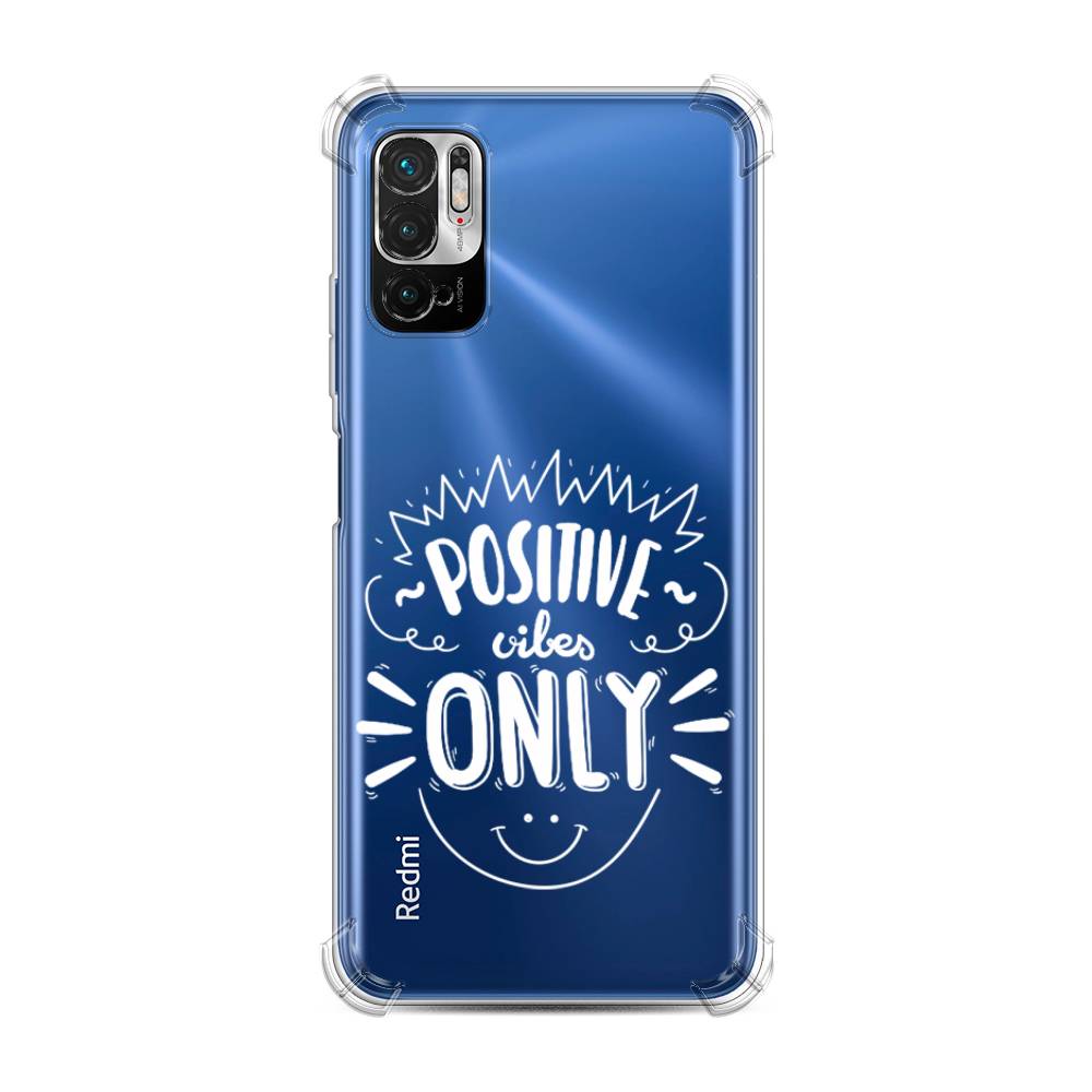 фото Противоударный силиконовый чехол "positive vibes only графика" на xiaomi redmi note 10t awog