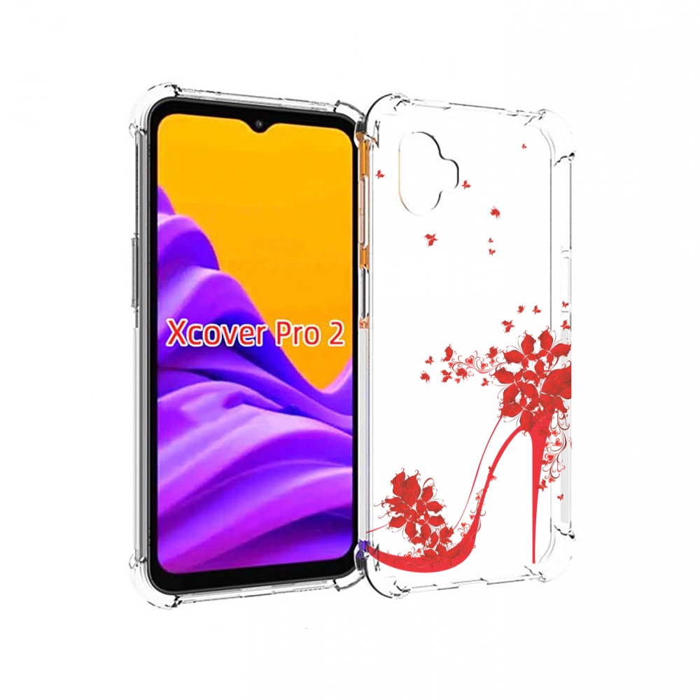 

Чехол MyPads каблук-в-цветах для Samsung Galaxy Xcover Pro 2, Прозрачный, Tocco