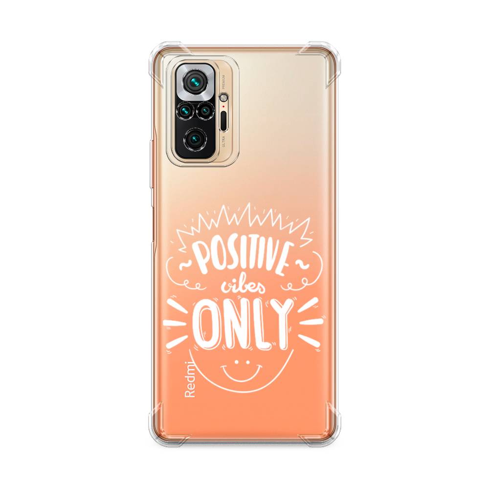 фото Противоударный силиконовый чехол "positive vibes only графика" на xiaomi redmi note 10 pro awog