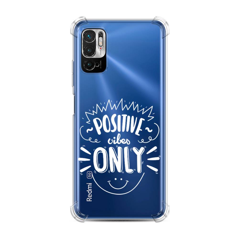 фото Противоударный силиконовый чехол "positive vibes only графика" на xiaomi redmi note 10 5g awog