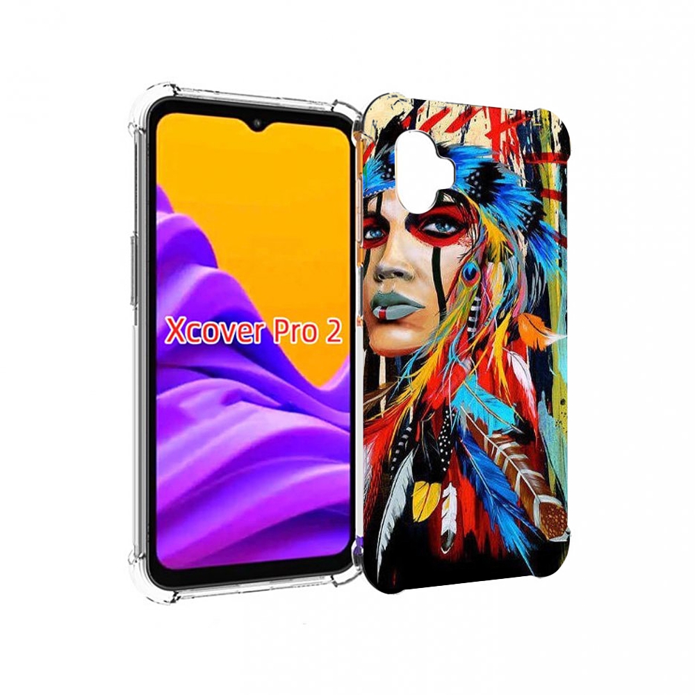 

Чехол MyPads индеец расписной для Samsung Galaxy Xcover Pro 2, Прозрачный, Tocco