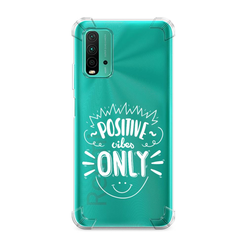 фото Противоударный силиконовый чехол "positive vibes only графика" на xiaomi redmi 9t awog