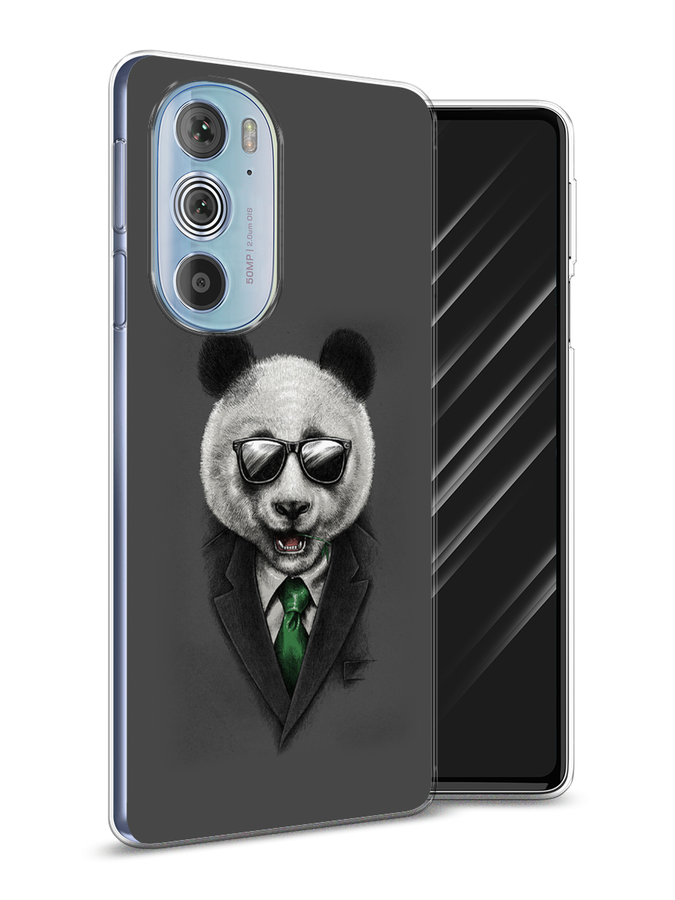 

Чехол Awog на Motorola Edge 30 Pro "Деловая панда", Разноцветный, 243350-10