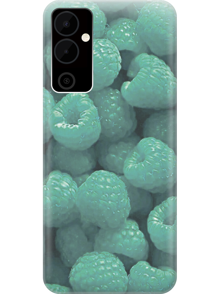 

Силиконовый чехол на Tecno Pova Neo 2 "Бирюзовая малина", Бирюзовый;черный, 20001476
