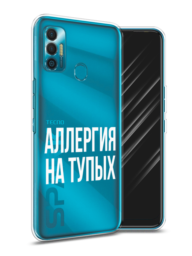 

Чехол Awog на Tecno Spark 7 "Аллергия на тупых", Разноцветный, 301050-6
