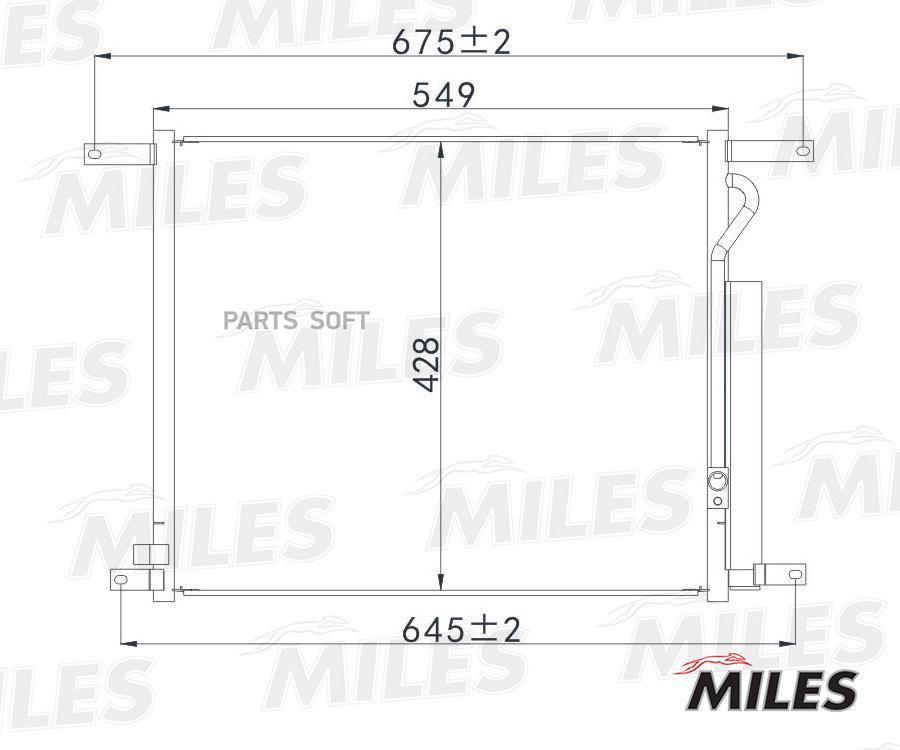 

MILES Радиатор кондиционера (конденсор) MILES ACCB067