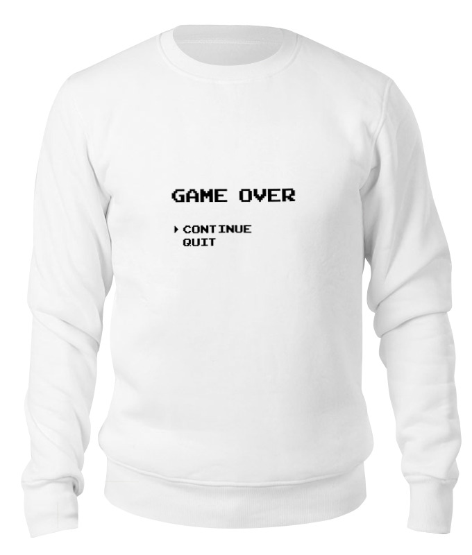 

Свитшот унисекс Printio Game over (8-bit) белый XL, Game over (8-bit)