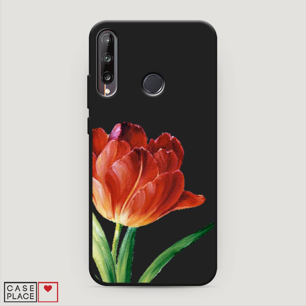фото Чехол awog "красный тюльпан" для huawei p40 lite e