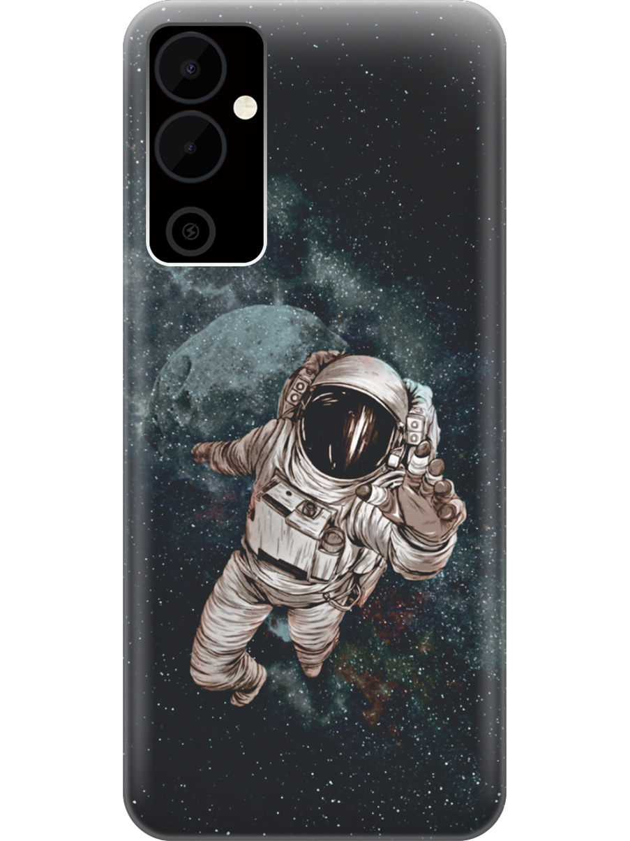 

Силиконовый чехол на Tecno Pova Neo 2 "Космонавт", Белый;серый;черный, 20001476