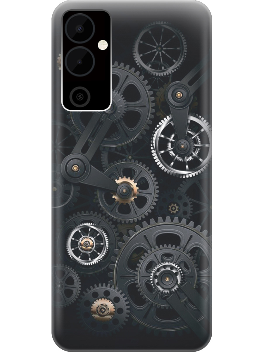 

Силиконовый чехол на Tecno Pova Neo 2 "Механизм", Белый;серый, 20001476