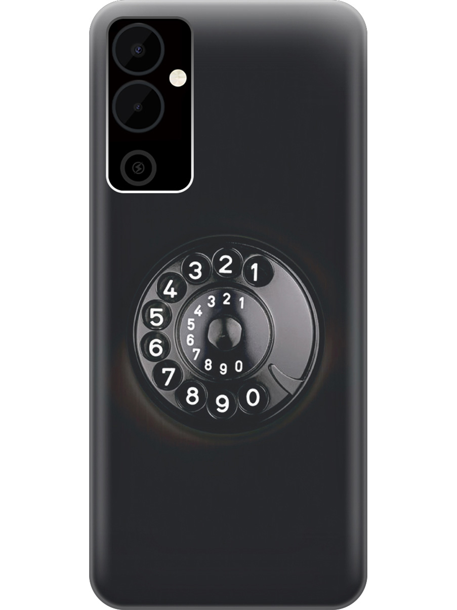 

Силиконовый чехол на Tecno Pova Neo 2 "Диск телефона", Серый;черный, 20001476