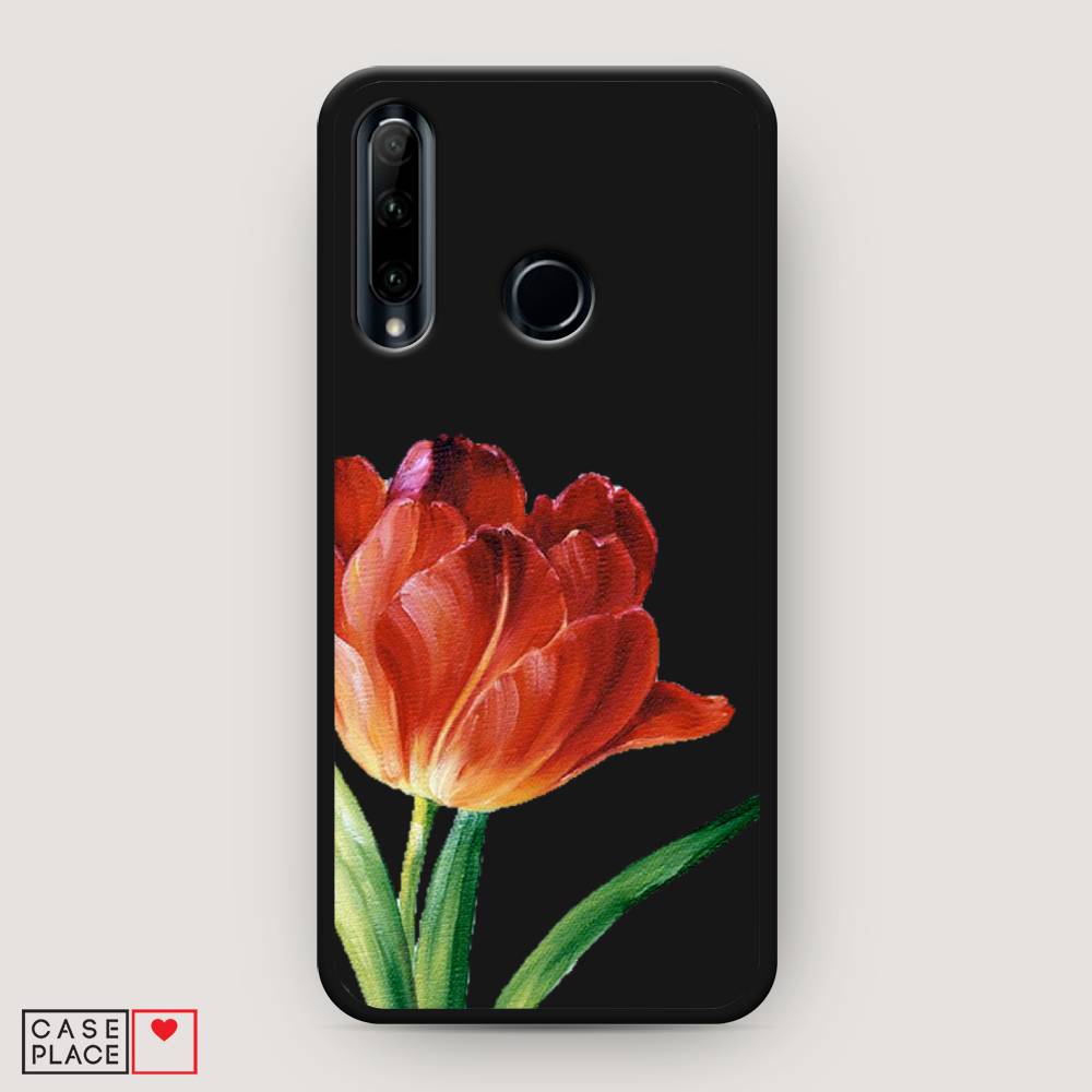 

Чехол Awog на Honor 20 Lite 2019 "Красный тюльпан", Оранжевый;зеленый, 68952-1