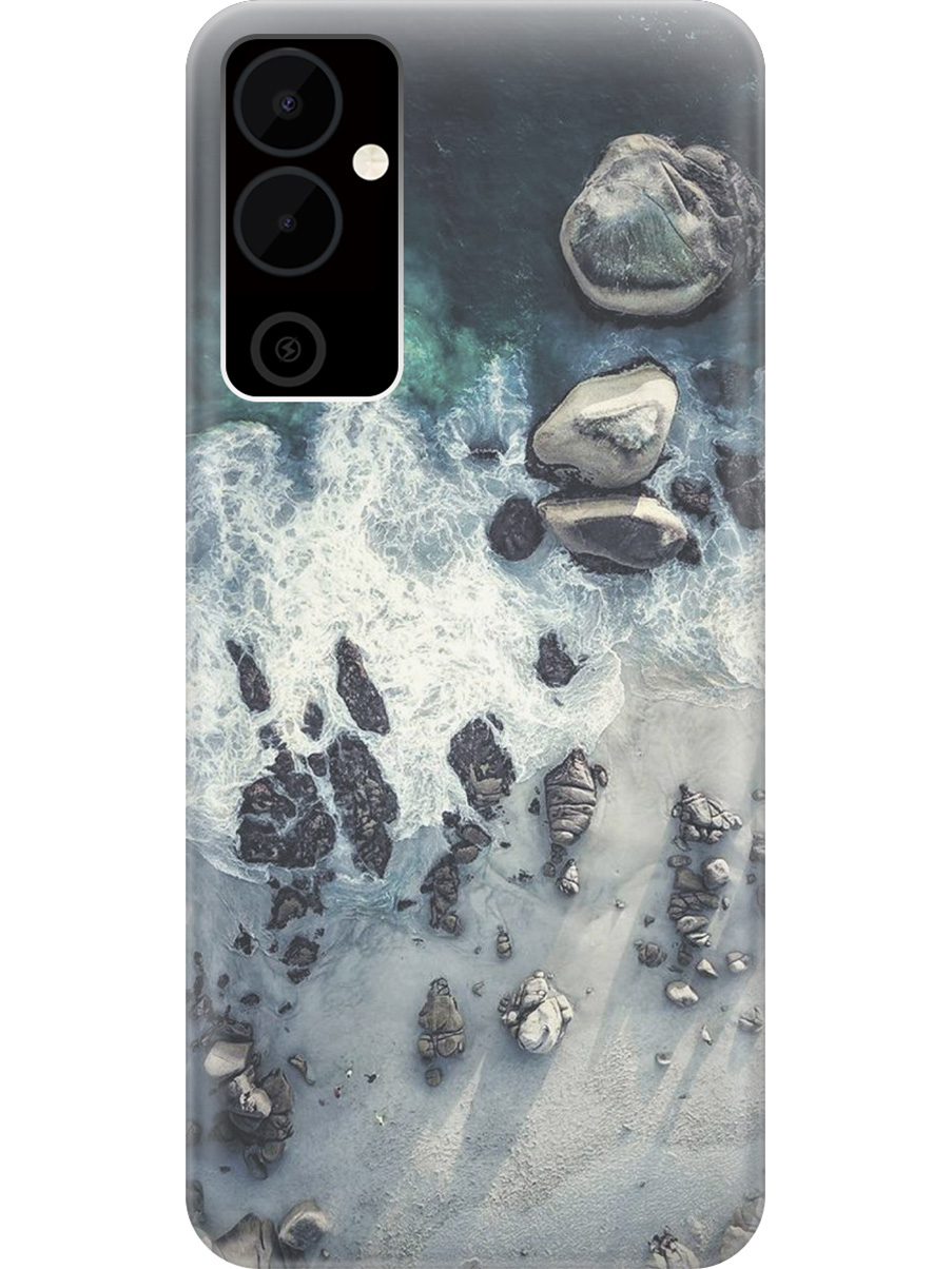 

Силиконовый чехол на Tecno Pova Neo 2 "Скалы и пляж", Бежевый;зеленый;красный, 20001476
