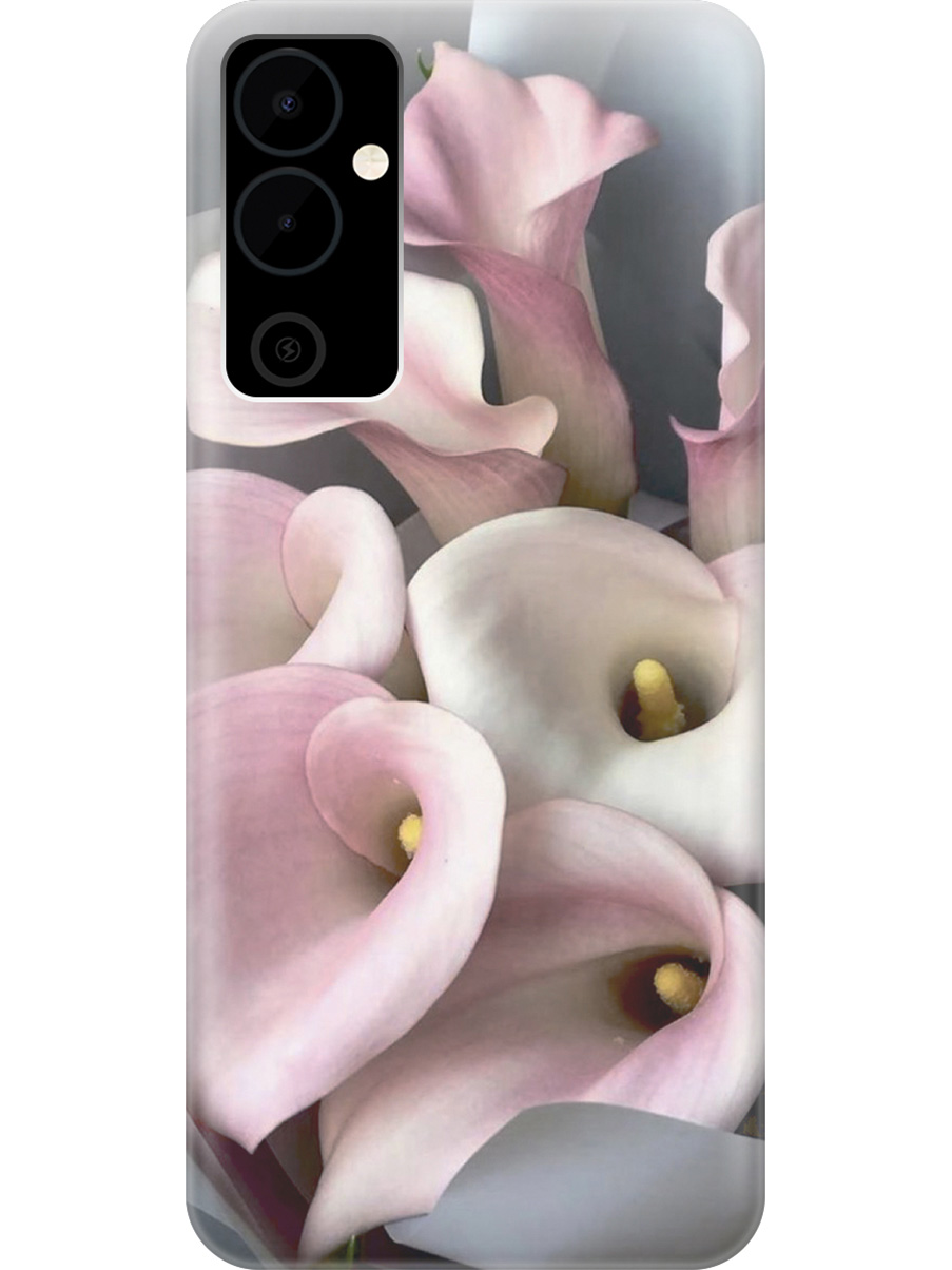 

Силиконовый чехол на Tecno Pova Neo 2 "Розовые каллы", Розовый;серый, 20001476