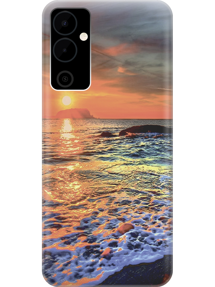 

Силиконовый чехол на Tecno Pova Neo 2 "Закат на море", Белый;оранжевый, 20001476