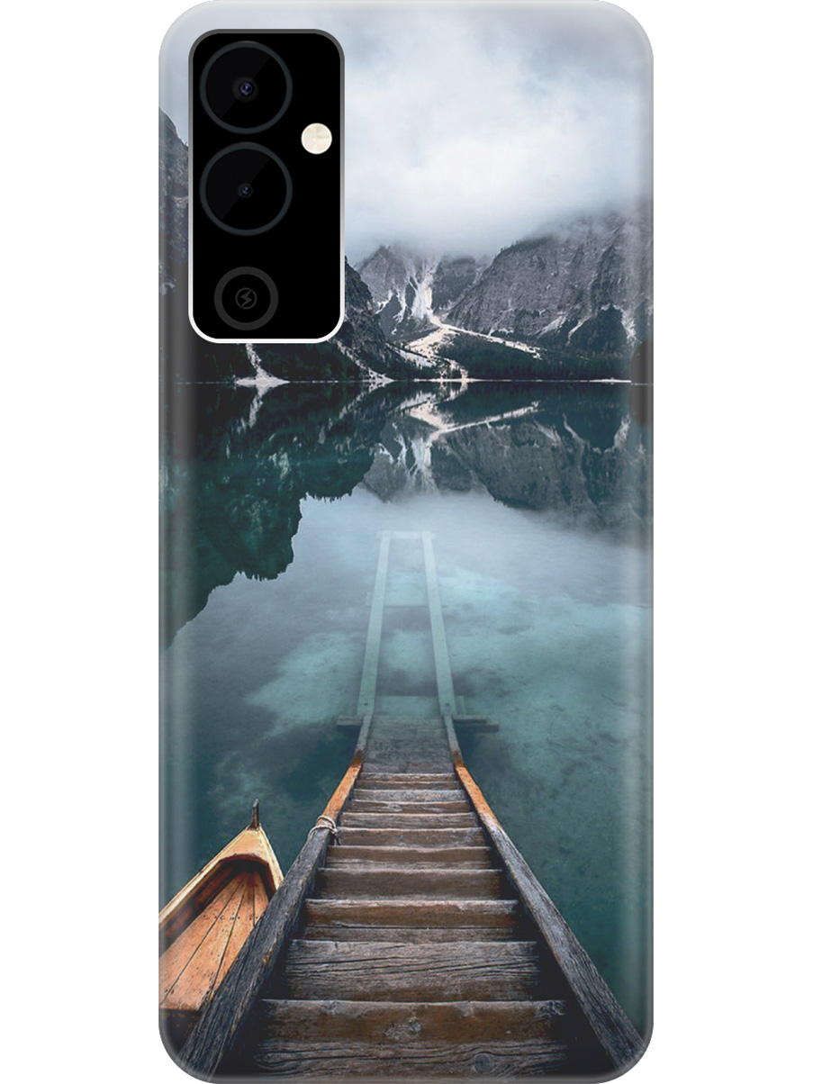 

Силиконовый чехол на Tecno Pova Neo 2 "Горы, озеро, облака", Бирюзовый;зеленый;черный, 20001476