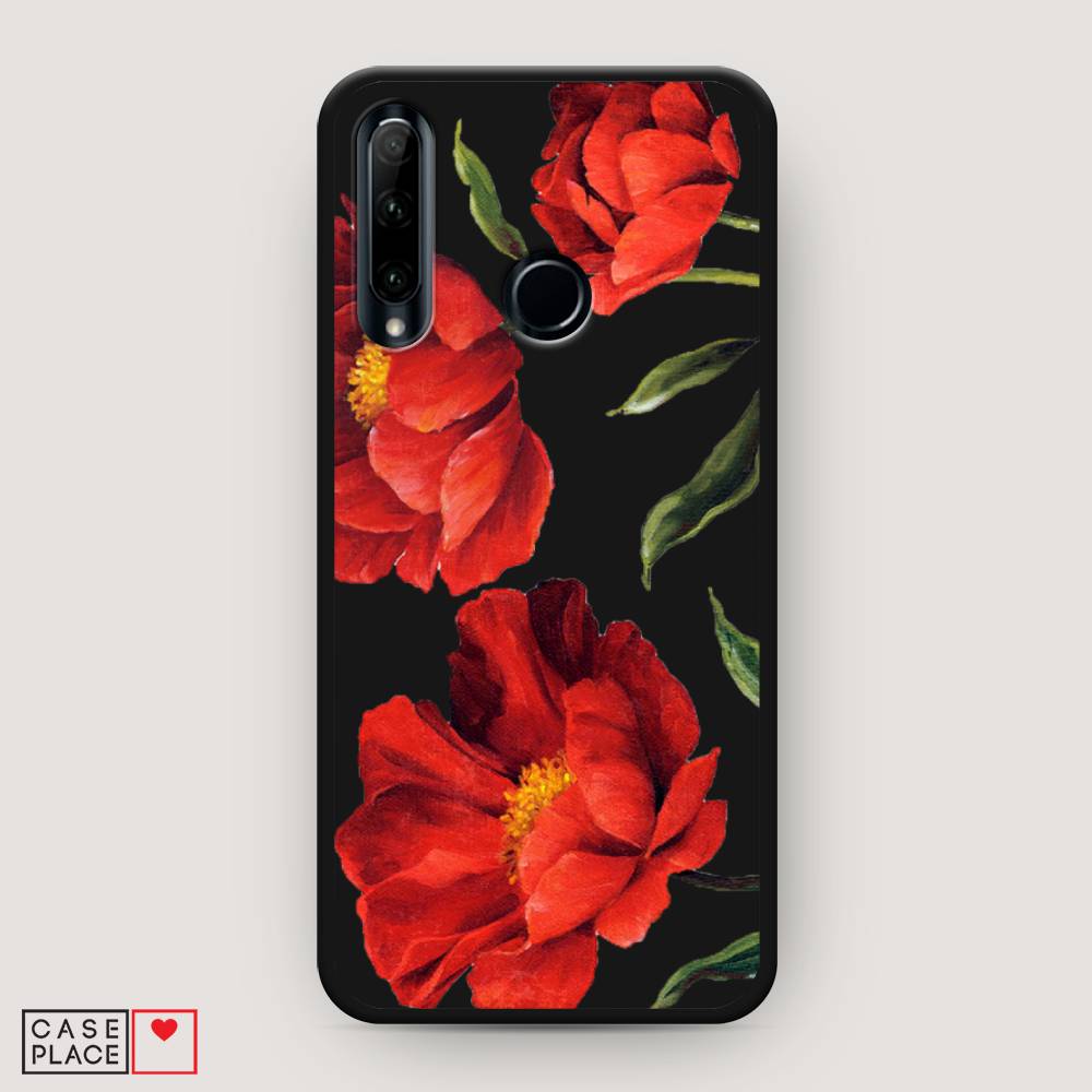 фото Чехол awog "красные маки" для honor 20 lite 2019